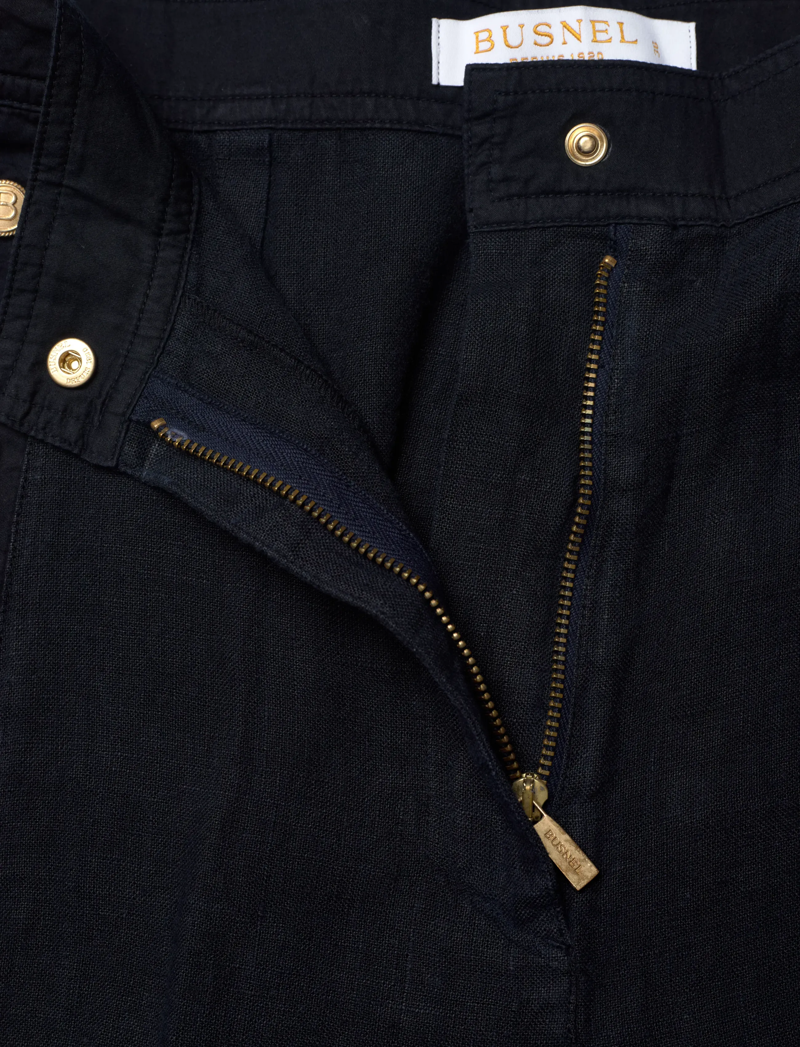 BUSNEL - PIM solid trouser - linen trousers - marine - 3