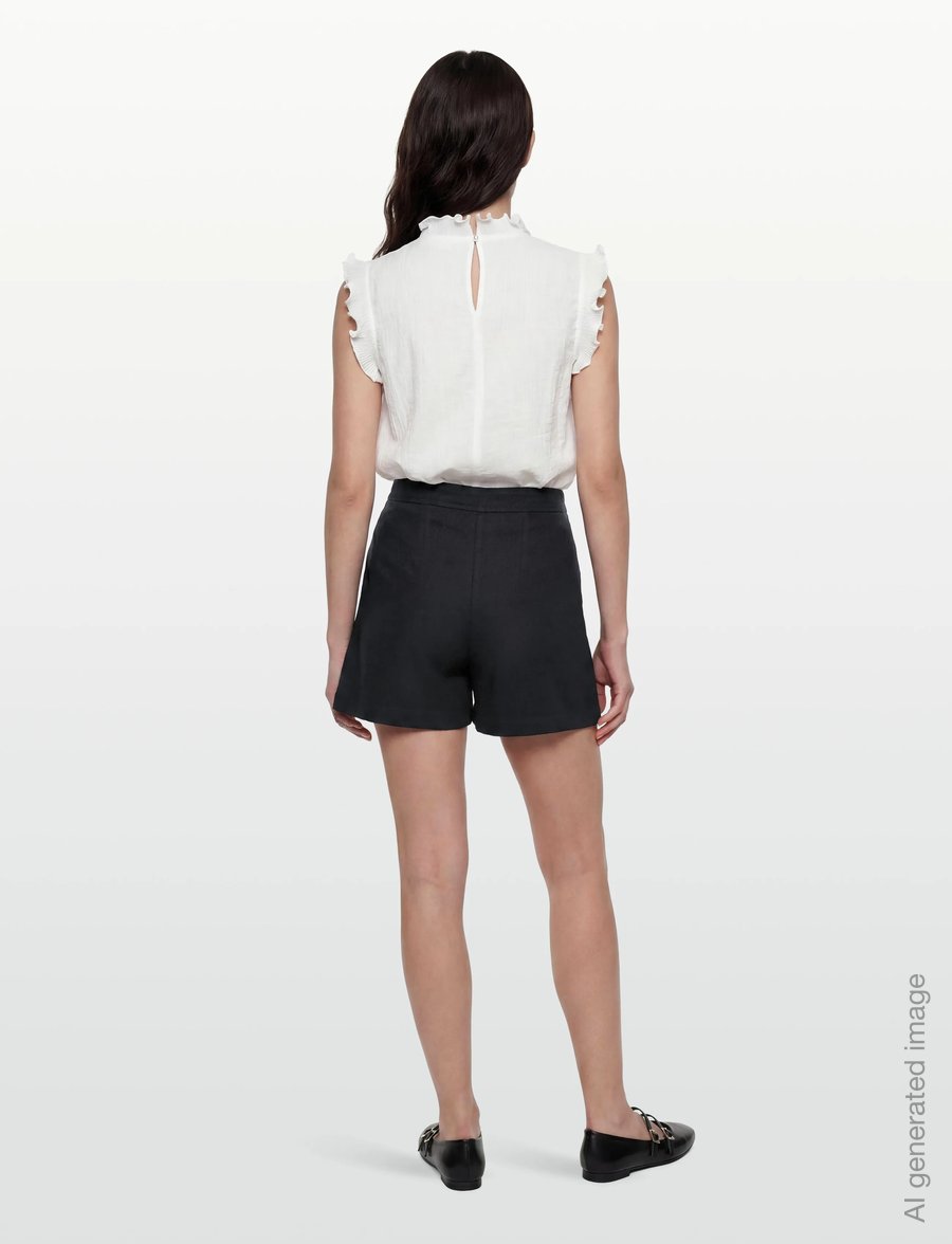 BUSNEL - PIXIE solid shorts - leinen-shorts - marine - 4