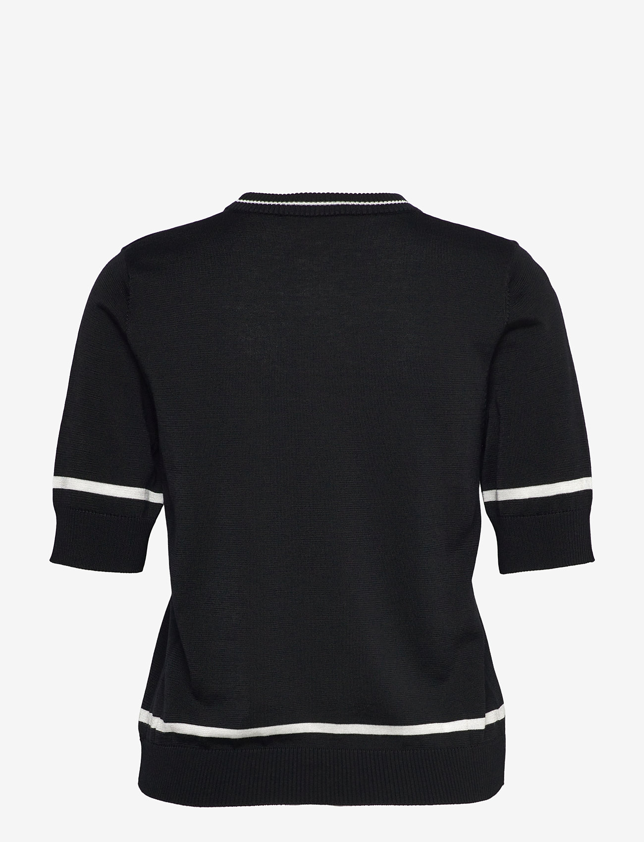 BUSNEL - KARLA top - t-shirts - black/ecru - 2