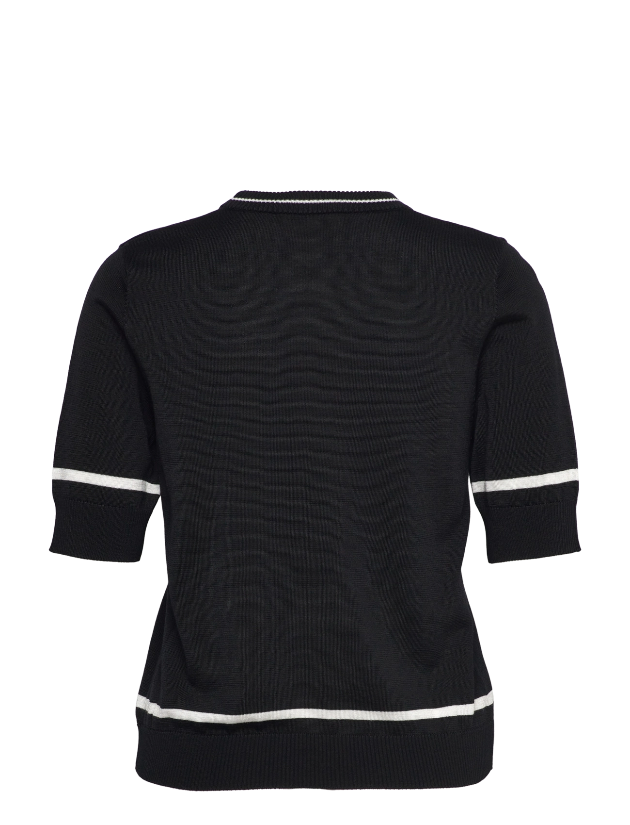 BUSNEL - KARLA top - t-shirts - black/ecru - 2