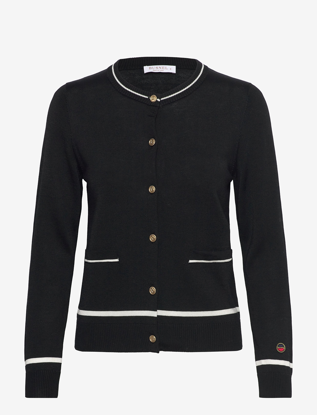 BUSNEL - KIM cardigan - cardigans - black/ecru - 0