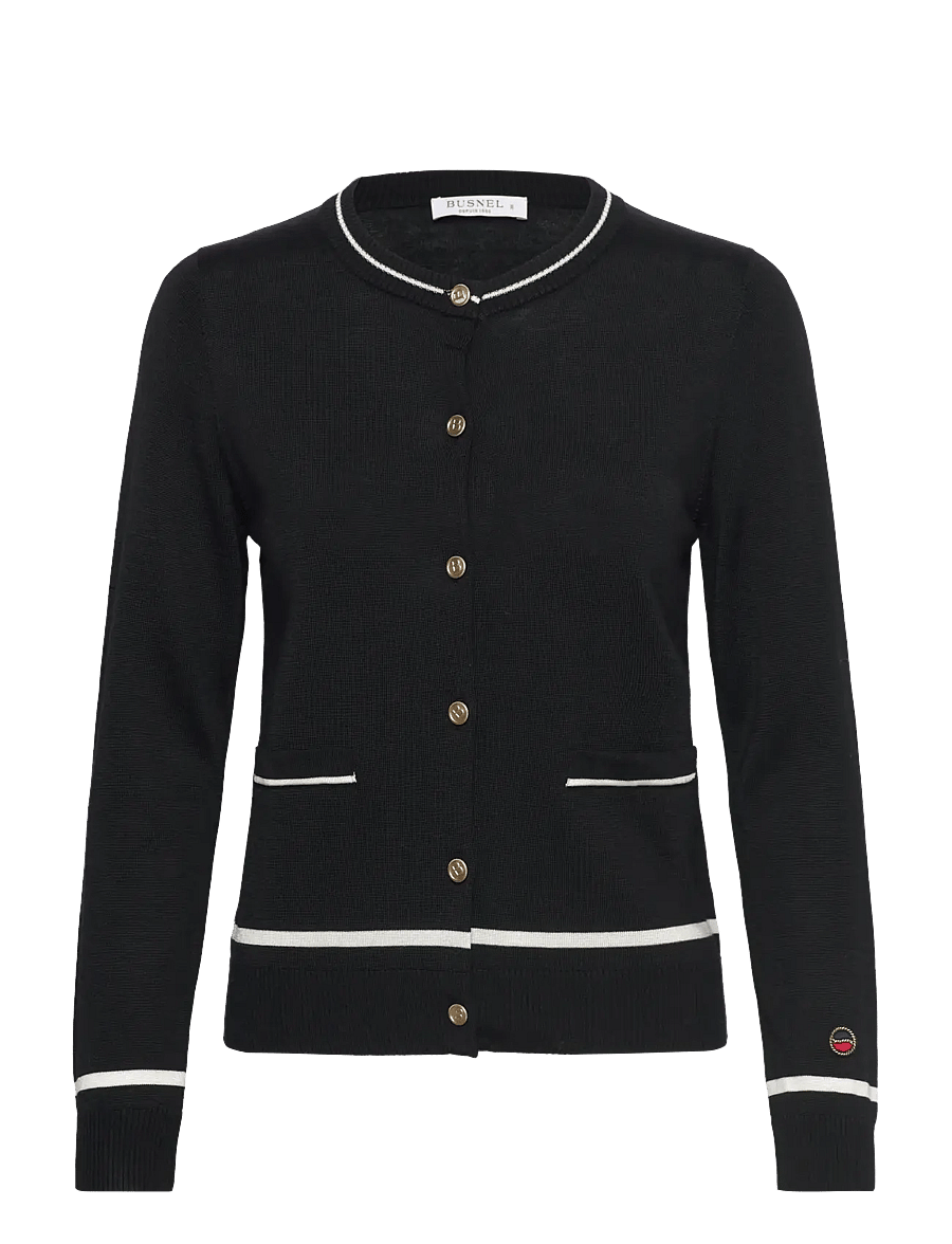 BUSNEL - KIM cardigan - cardigans - black/ecru - 0
