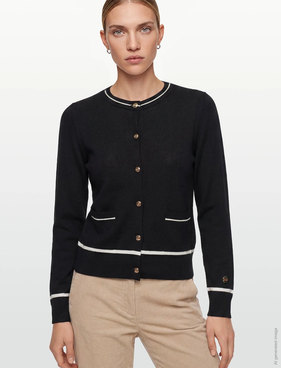 BUSNEL - KIM cardigan - kardiganid - black/ecru - 3
