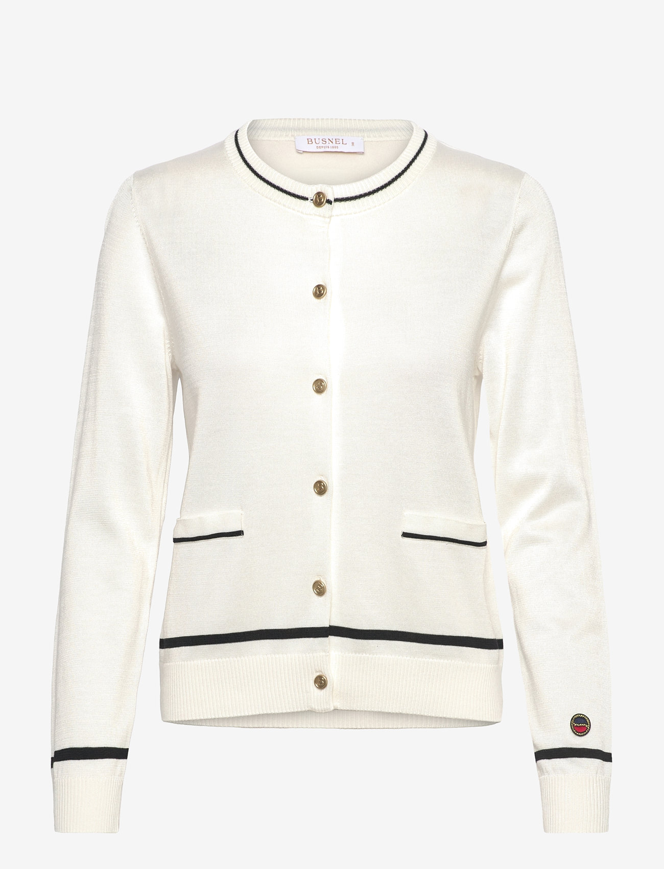 BUSNEL - KIM cardigan - cardigans - ecru/black - 0