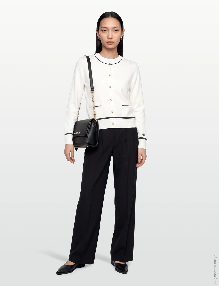 BUSNEL - KIM cardigan - cardigans - ecru/black - 0