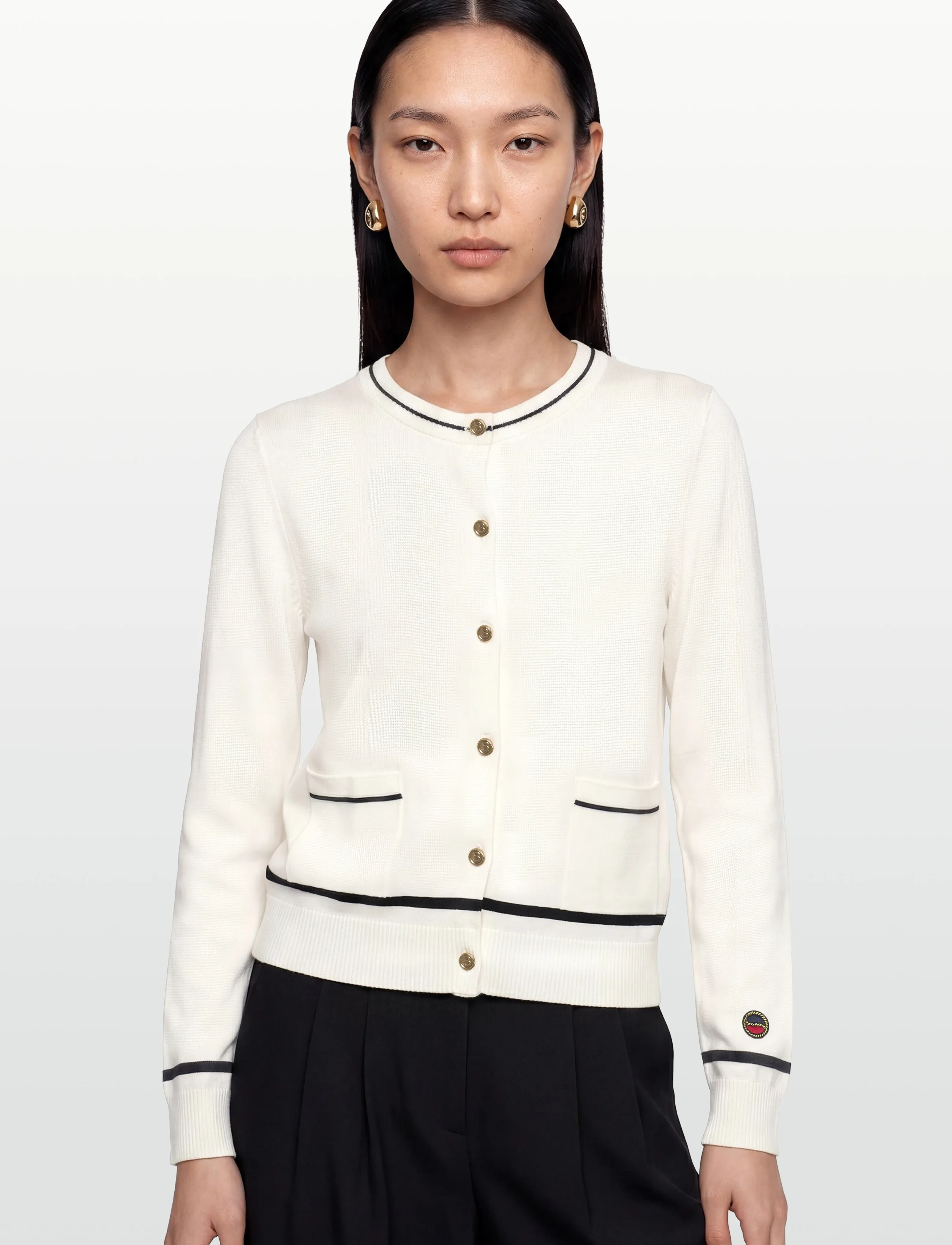 BUSNEL - KIM cardigan - koftor - ecru/black - 3