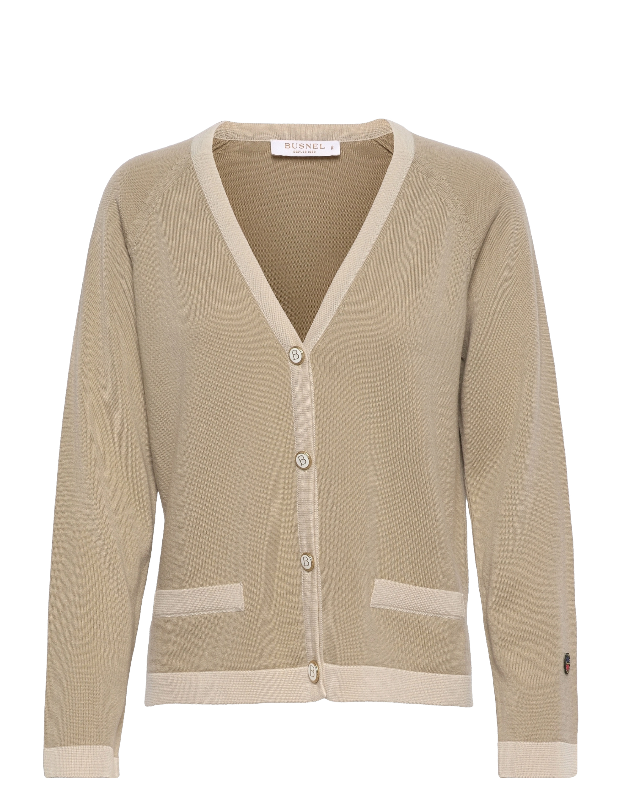 BUSNEL - Alexandra cardigan - khaki beige/grain - 0