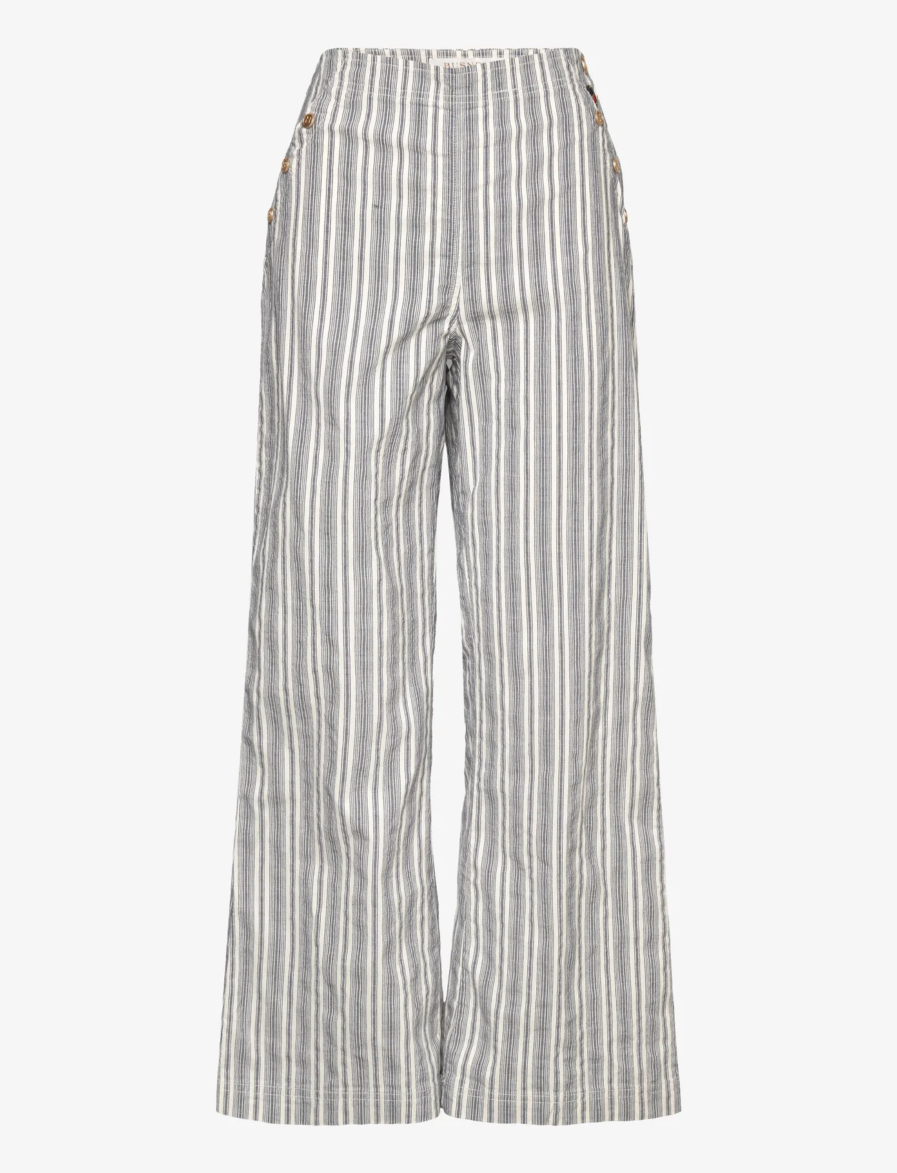 BUSNEL - PETUNIA trousers - leveälahkeiset housut - ocean blue stripe - 0