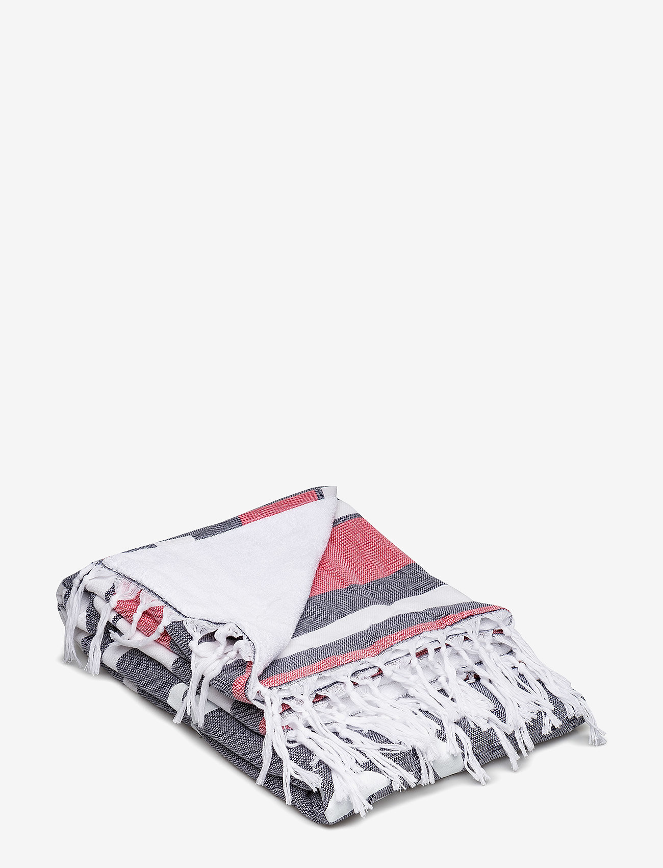 BUSNEL - Hammam Towel - white/light red/marin - 0