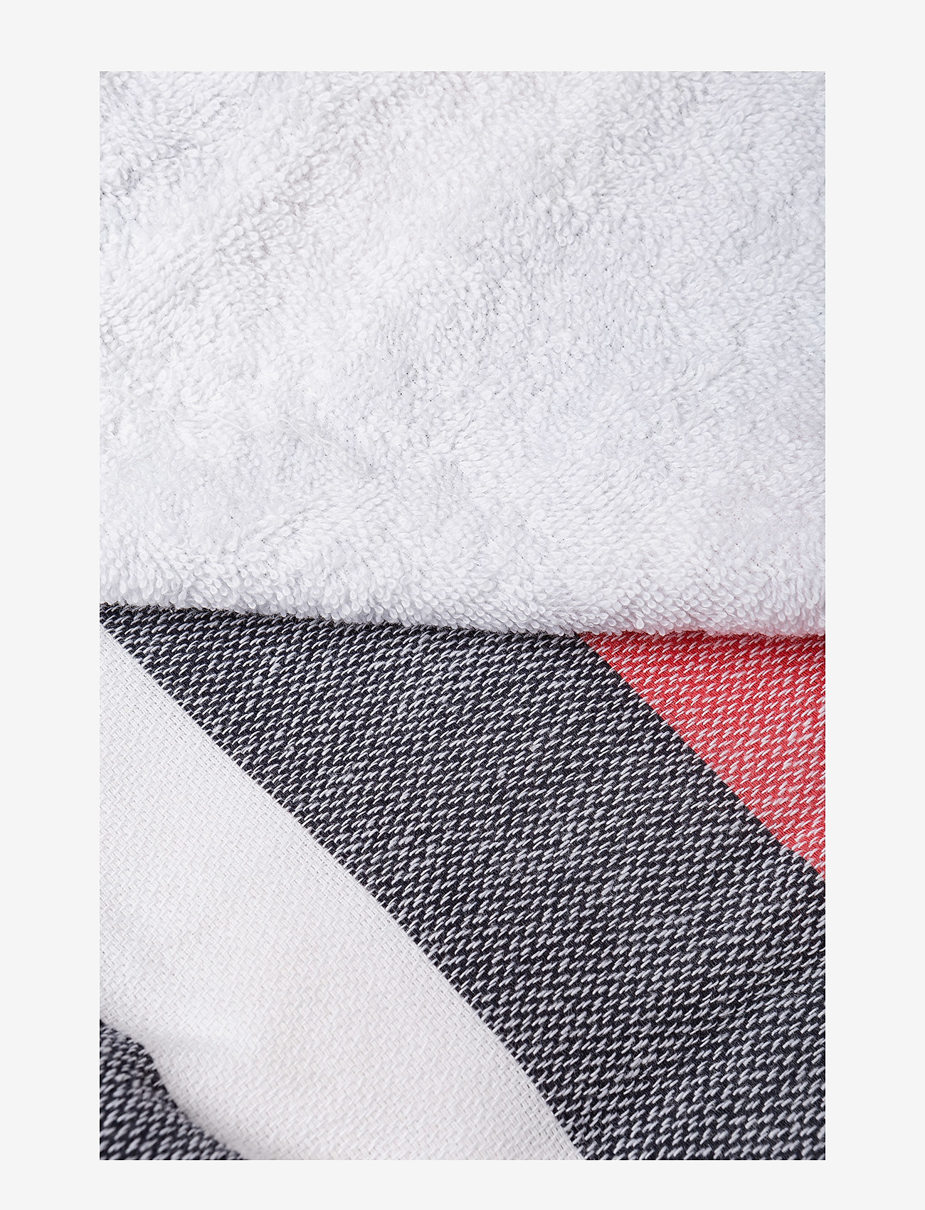 BUSNEL - Hammam Towel - white/light red/marin - 1