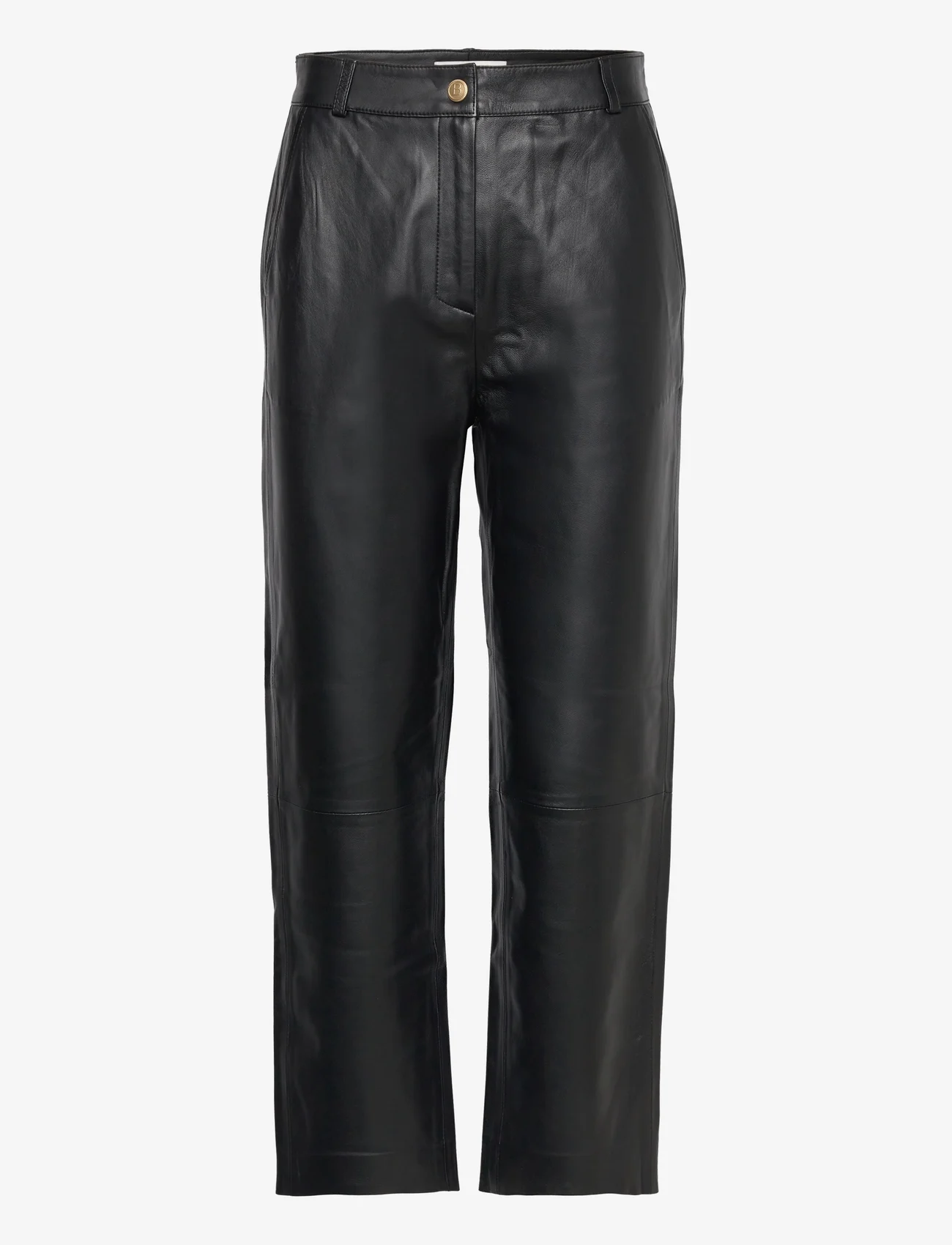 BUSNEL - ANDIE leather trousers - party wear at outlet prices - black - 0
