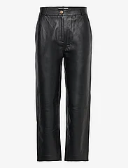 BUSNEL - ANDIE leather trousers - odzież imprezowa w cenach outletowych - black - 0