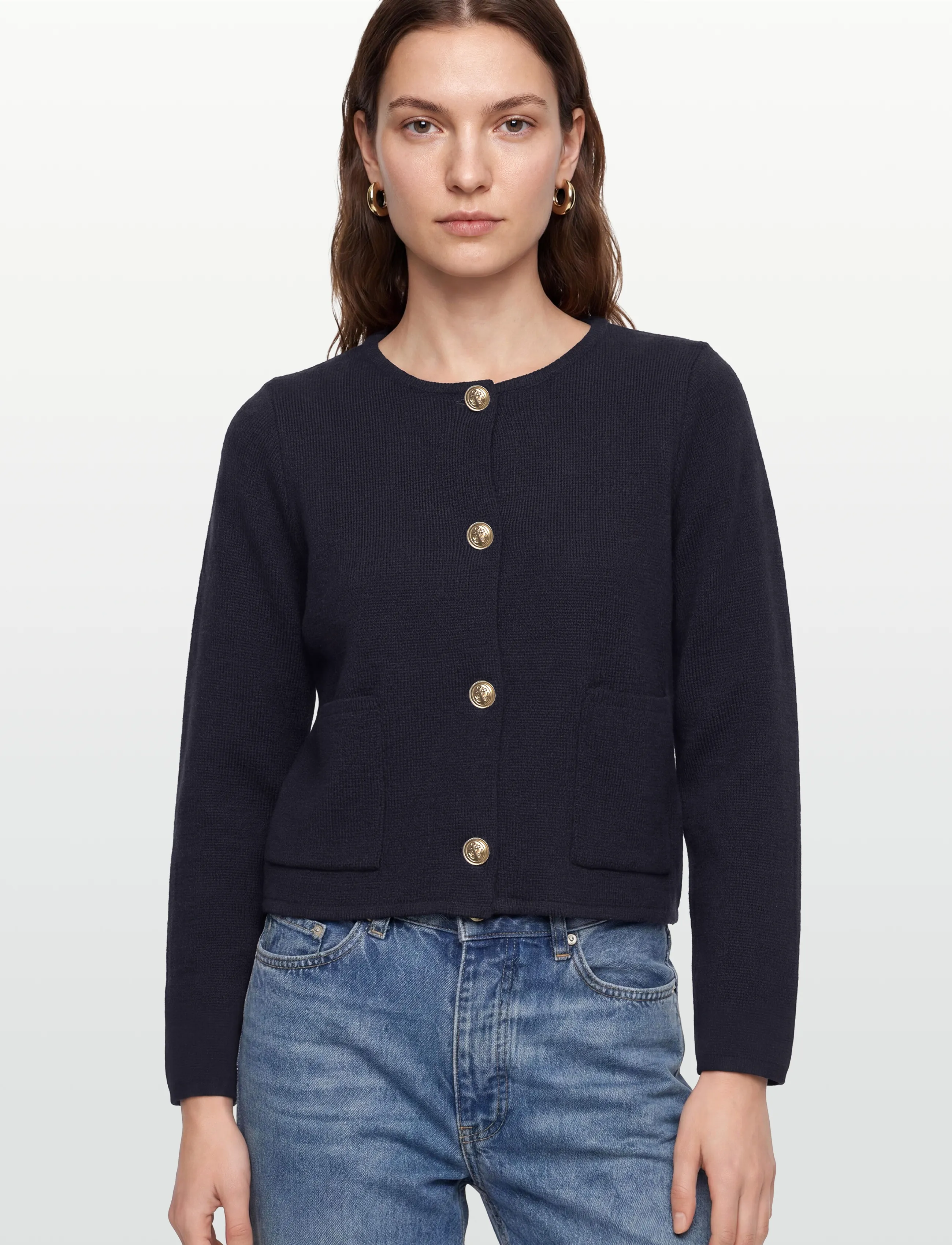 BUSNEL - MACEY jacket - neuletakit - marine - 3