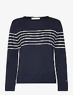 CARRIE sweater - MARINE/ECRU