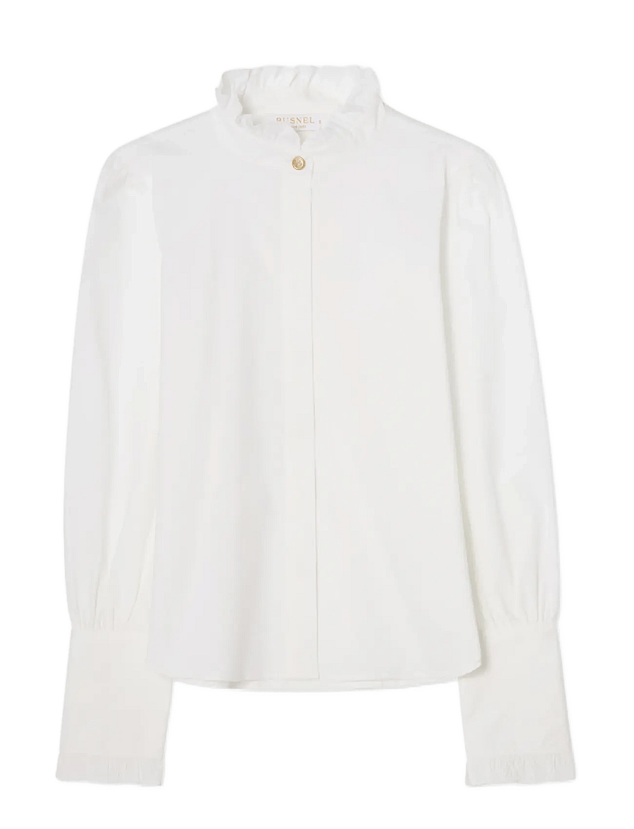 BUSNEL - MAIRA blouse - long sleeved blouses - white - 1