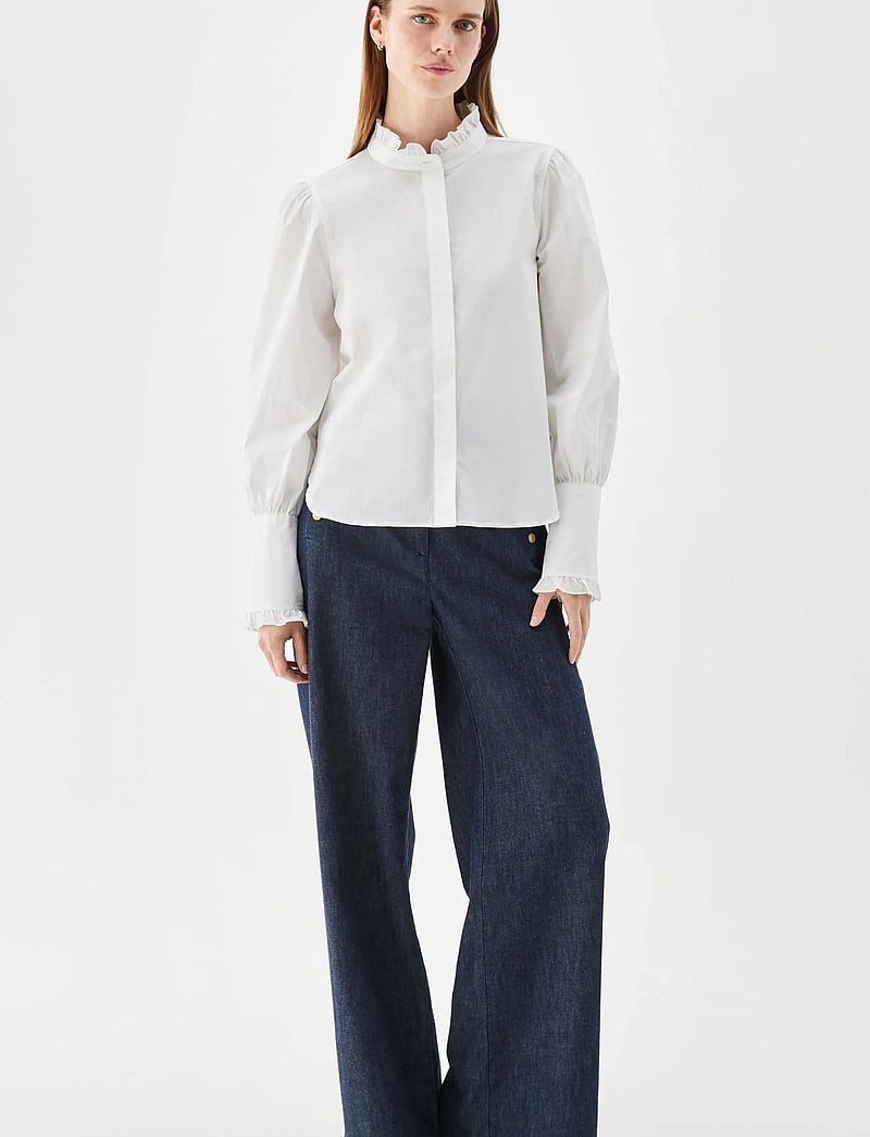 BUSNEL - MAIRA blouse - langärmlige blusen - white - 0
