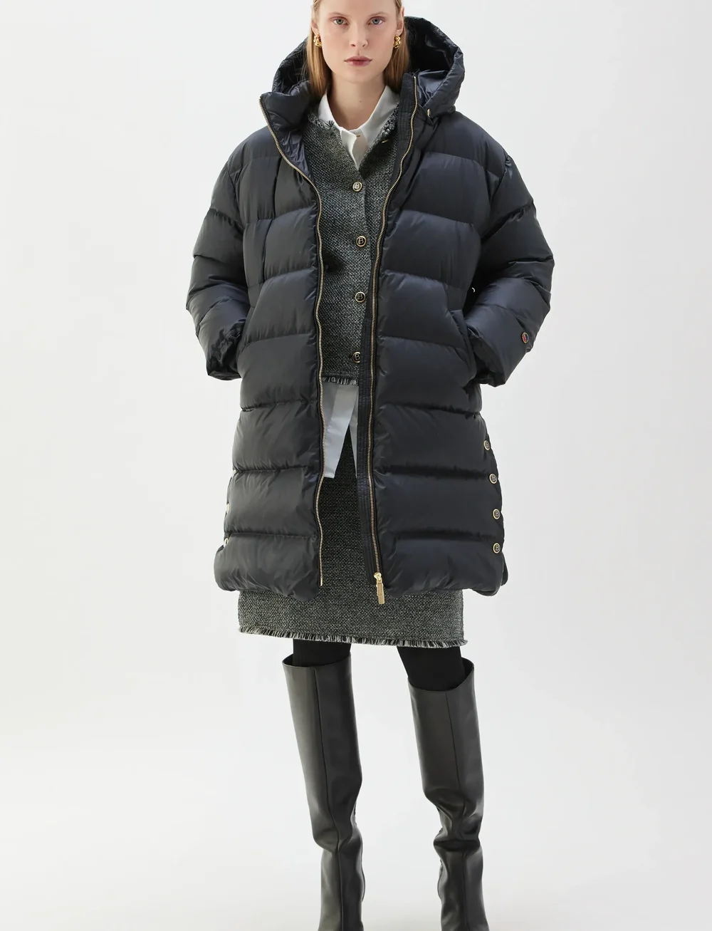 BUSNEL - FARIDA down coat - dunkappor - black - 0