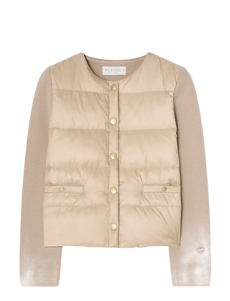 BUSNEL - IVA down jacket Ice blue - gefütterte & daunenjacken - light beige - 1