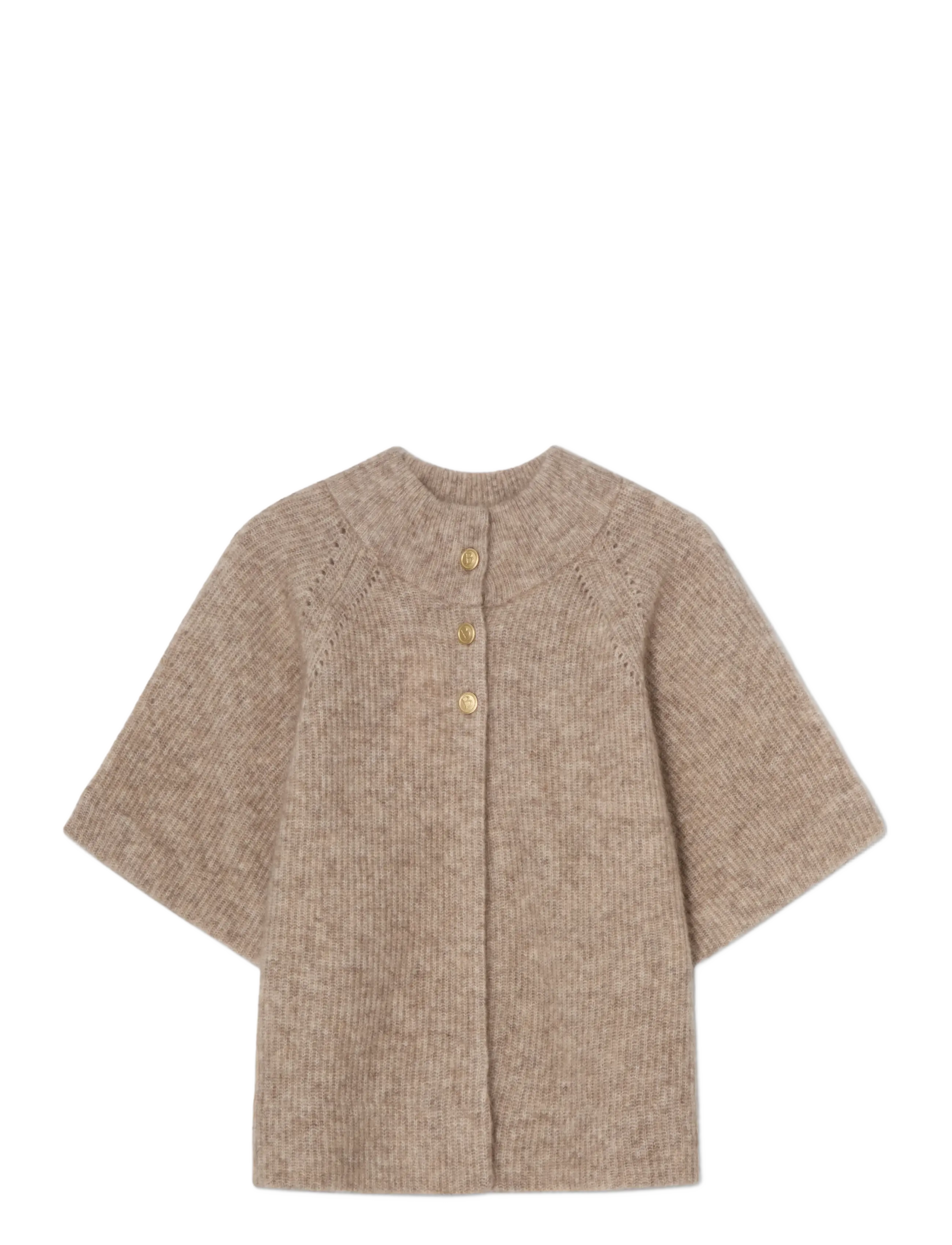 BUSNEL VILANIE cardigan - Strik - MELE MELANGE / beige