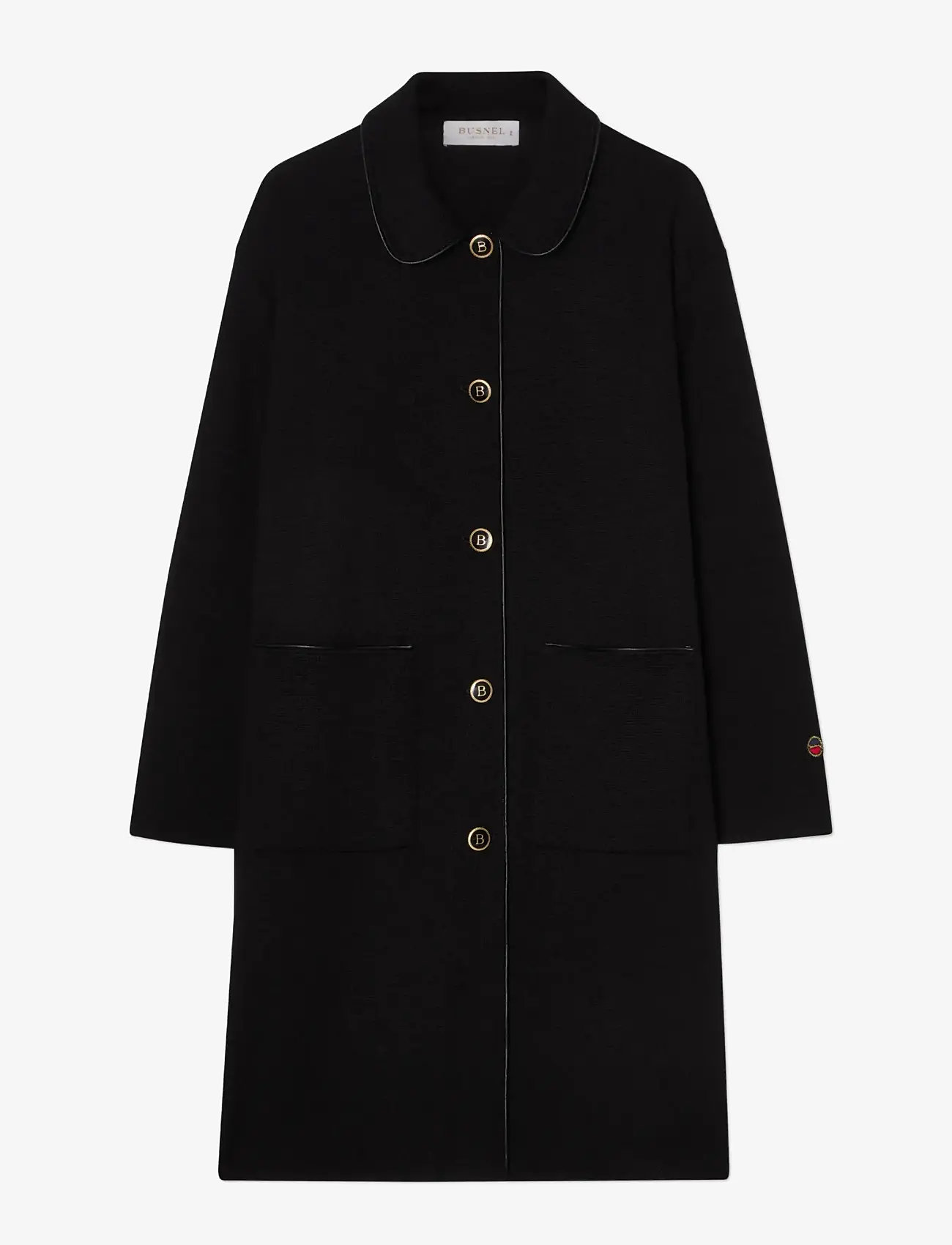 BUSNEL - MIKAELA piped coat - overtøj - black - 0
