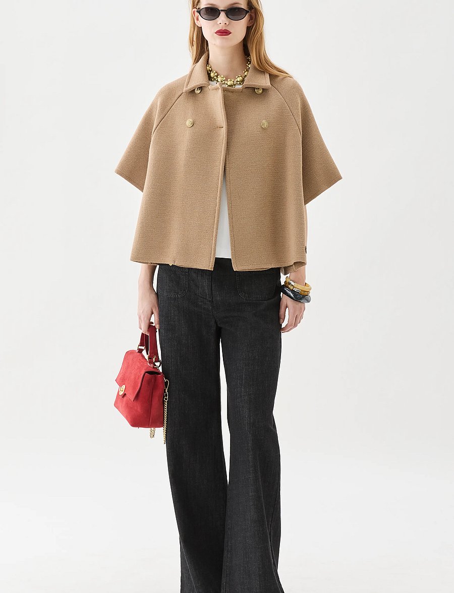 BUSNEL - Gertrude Cape - villased jakid - salty caramel - 0