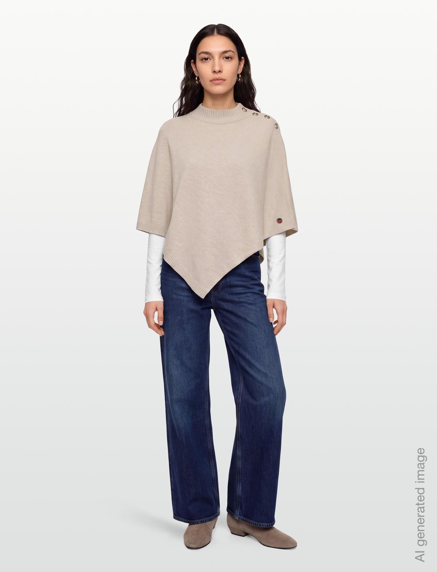 BUSNEL - RANDY poncho - ponchos & capes - oat - 0