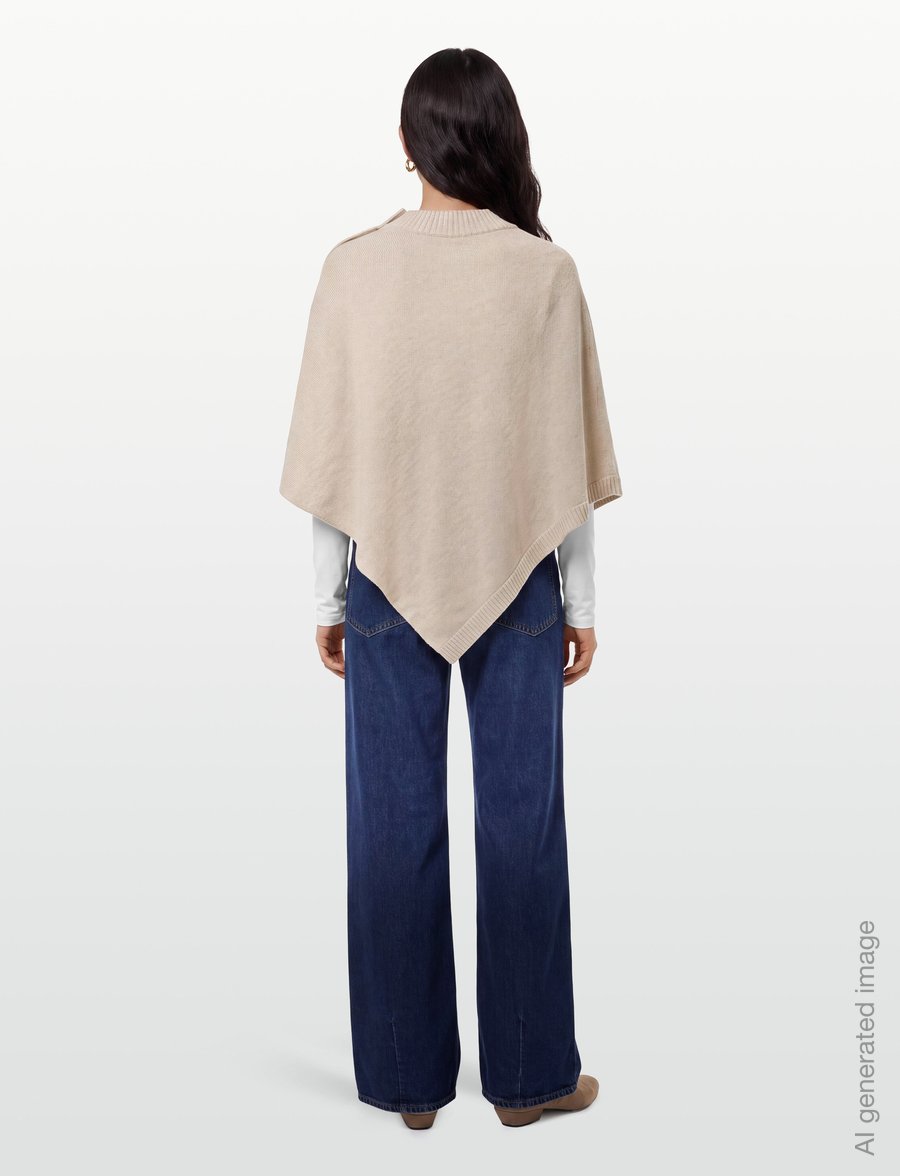 BUSNEL - RANDY poncho - ponchos & capes - oat - 4