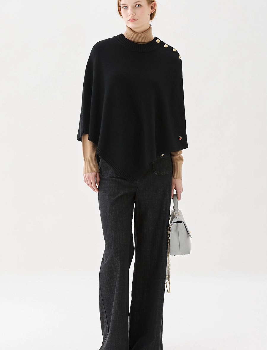 BUSNEL - RANDY poncho - ponchoer & kapper - black - 0
