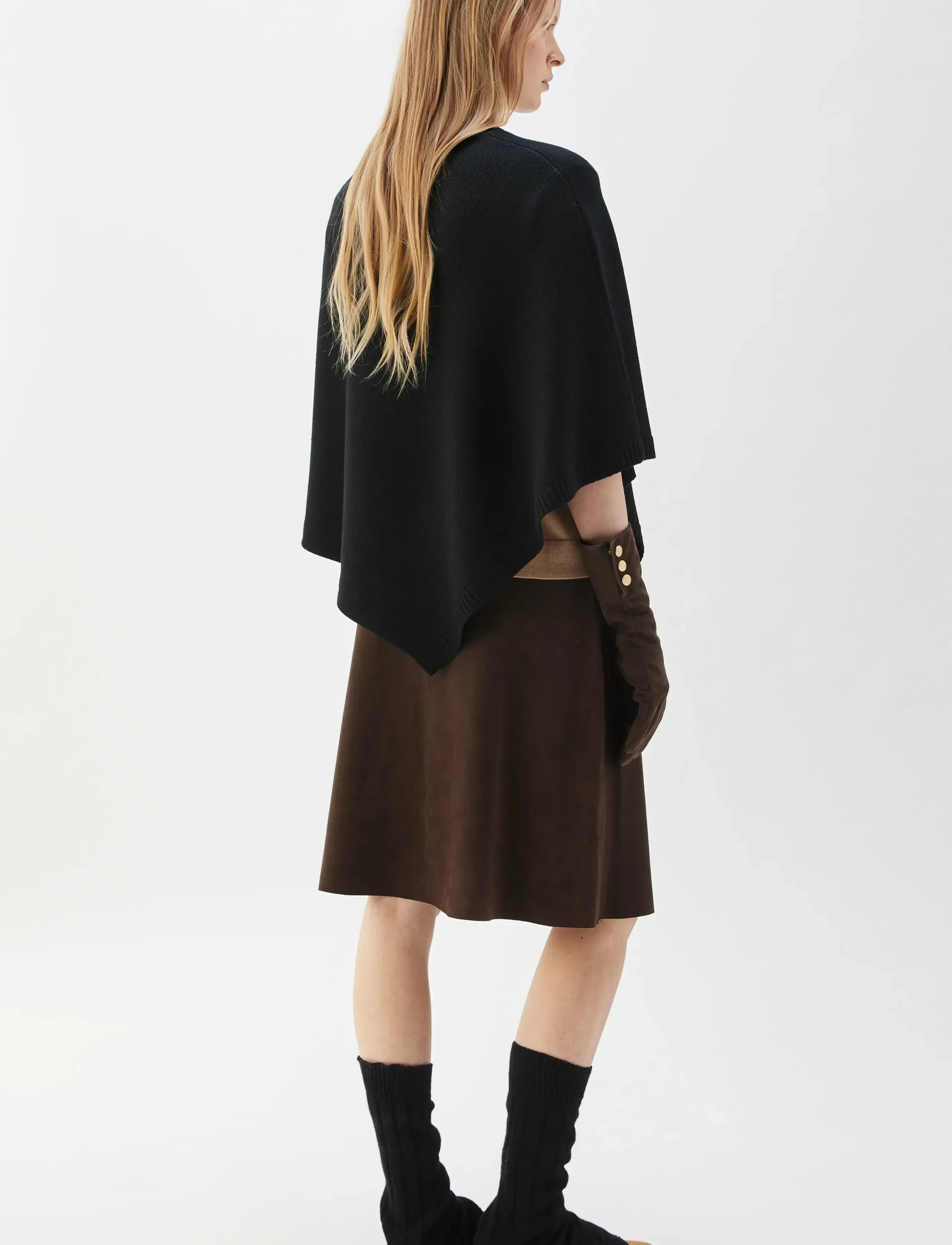 BUSNEL - RANDY poncho - black - 3