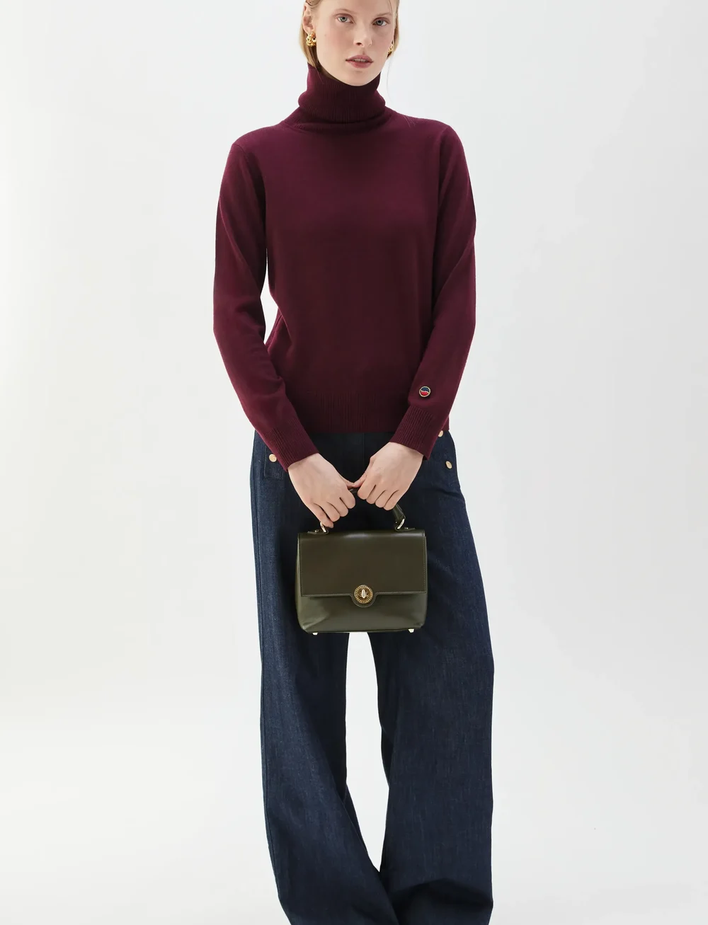 BUSNEL - ALICE rollerneck - polotröjor - bordeaux - 0