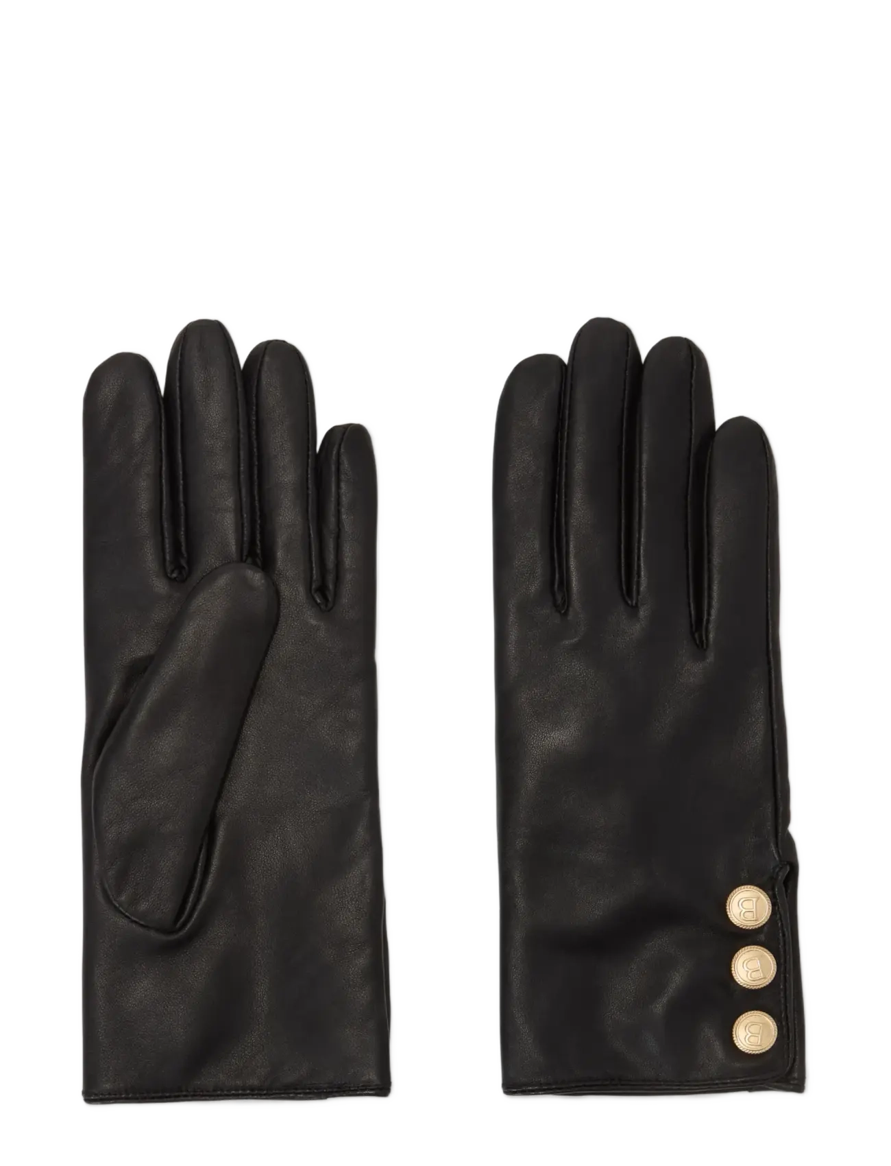 BUSNEL CARA leather gloves - Modetrender - BLACK / black