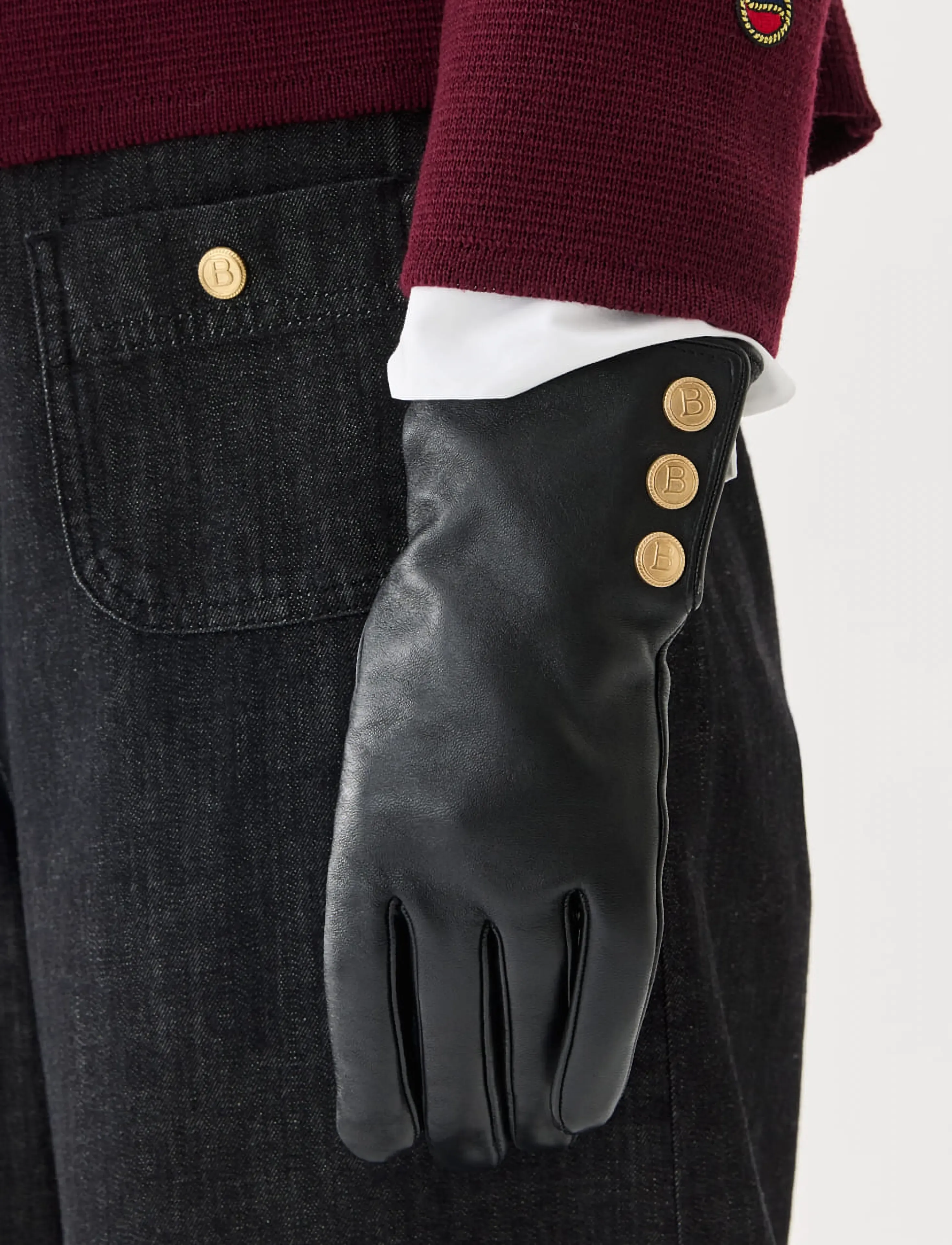 BUSNEL - CARA leather gloves - lederhandschuhe - black - 2