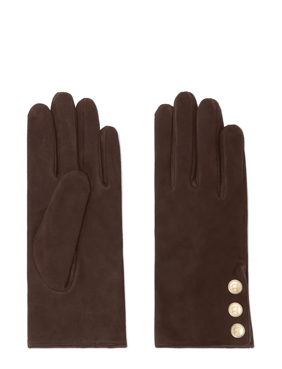 BUSNEL - CARA leather gloves - leather gloves - espresso suede - 0
