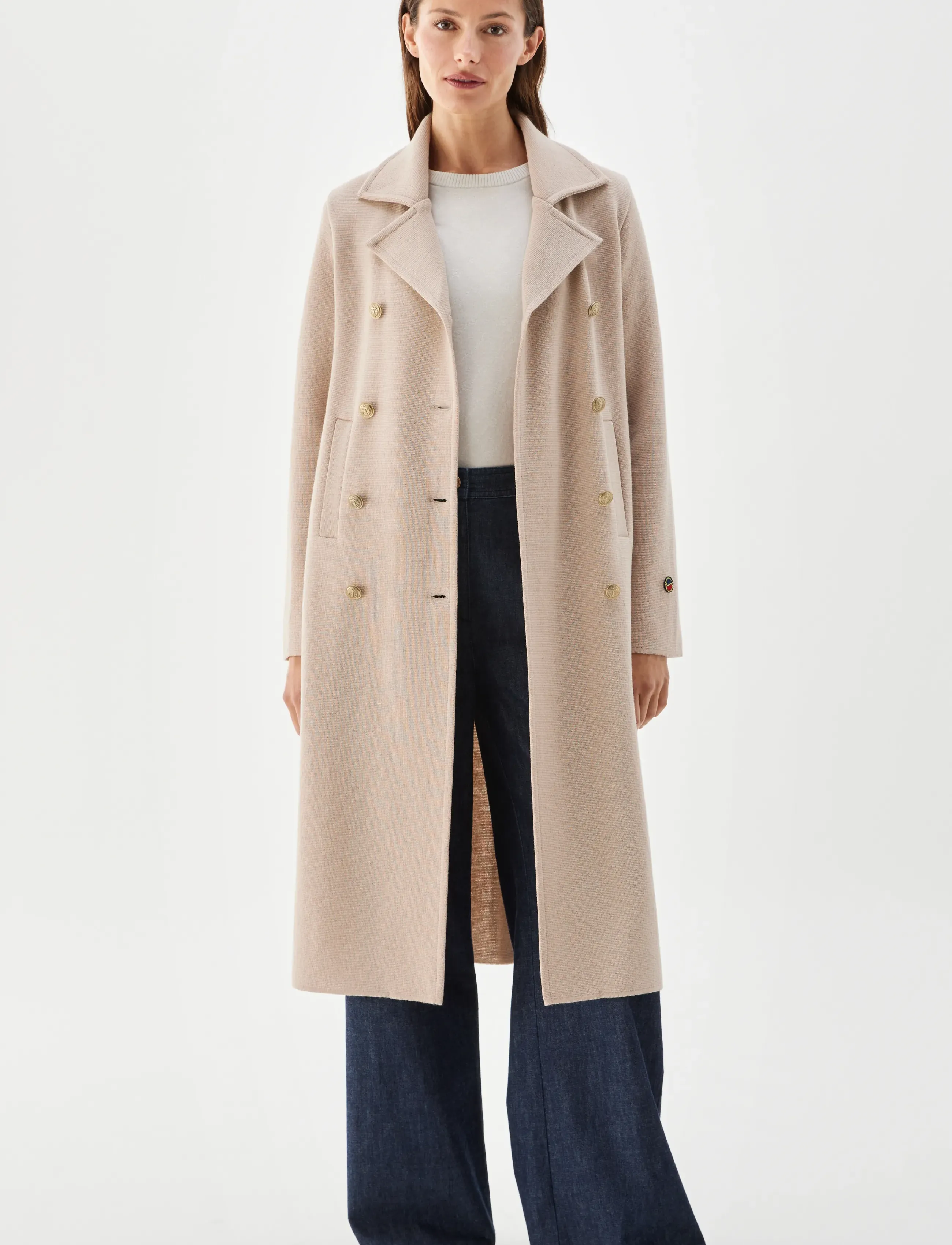 BUSNEL IRIS coat Fudge - Villased mantlid - FUDGE / beige