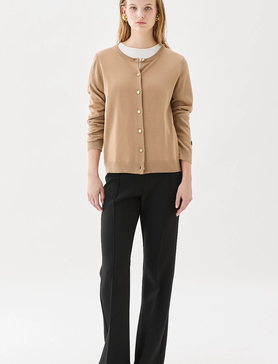 BUSNEL - KEE cardigan - koftor - salty caramel - 0