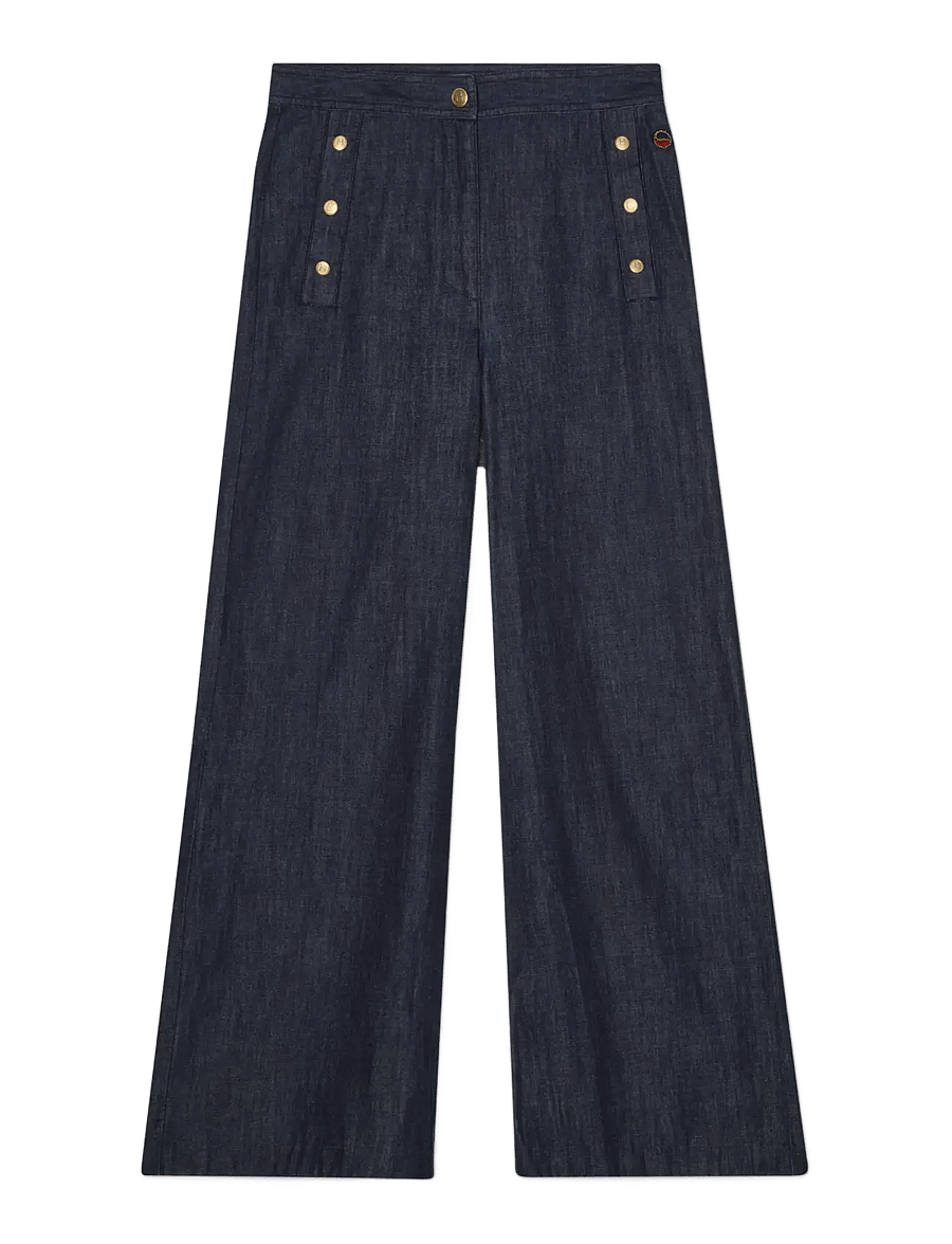 BUSNEL - PIM trousers Denim - laia säärega teksad - denim - 0