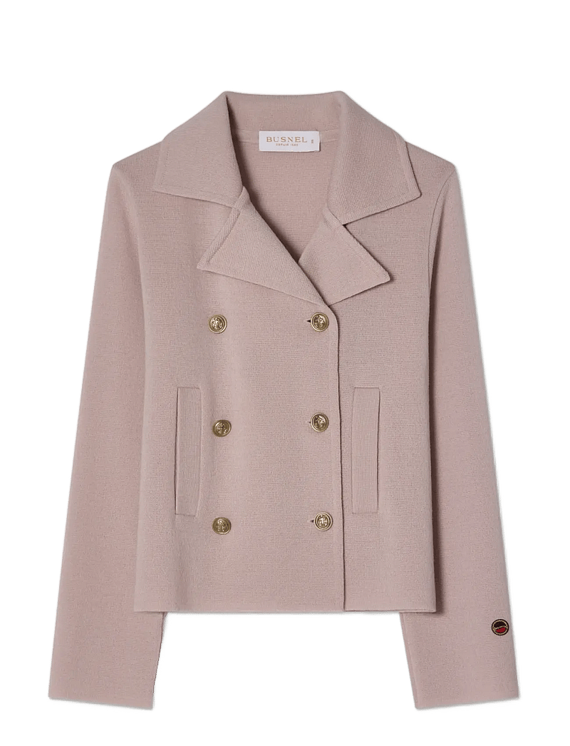 BUSNEL - INDRA jacket Light Rose - double breasted blazers - light rose - 1