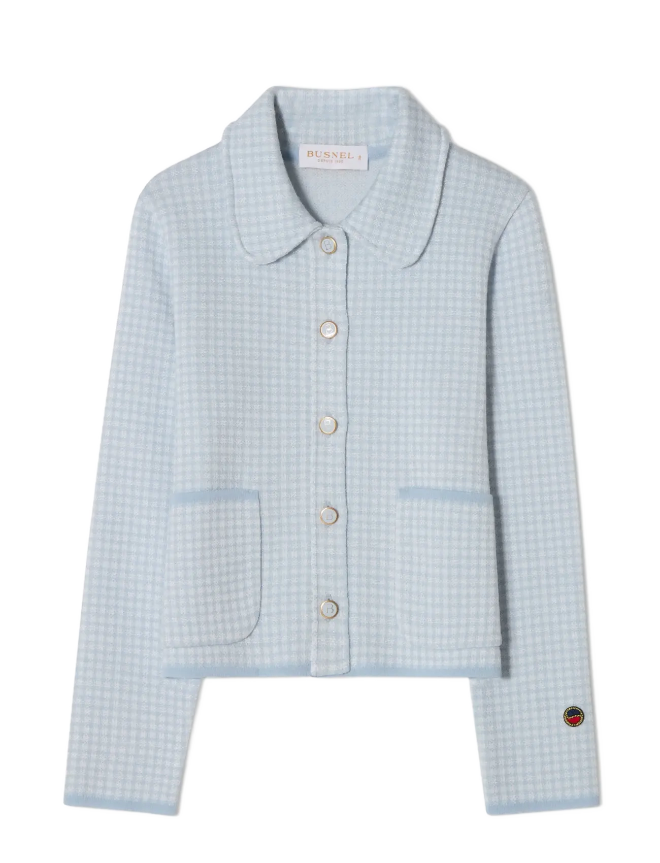 BUSNEL Maxinelle Jacket Jacquard - Jackets - PEPITA ICE BLUE / blue