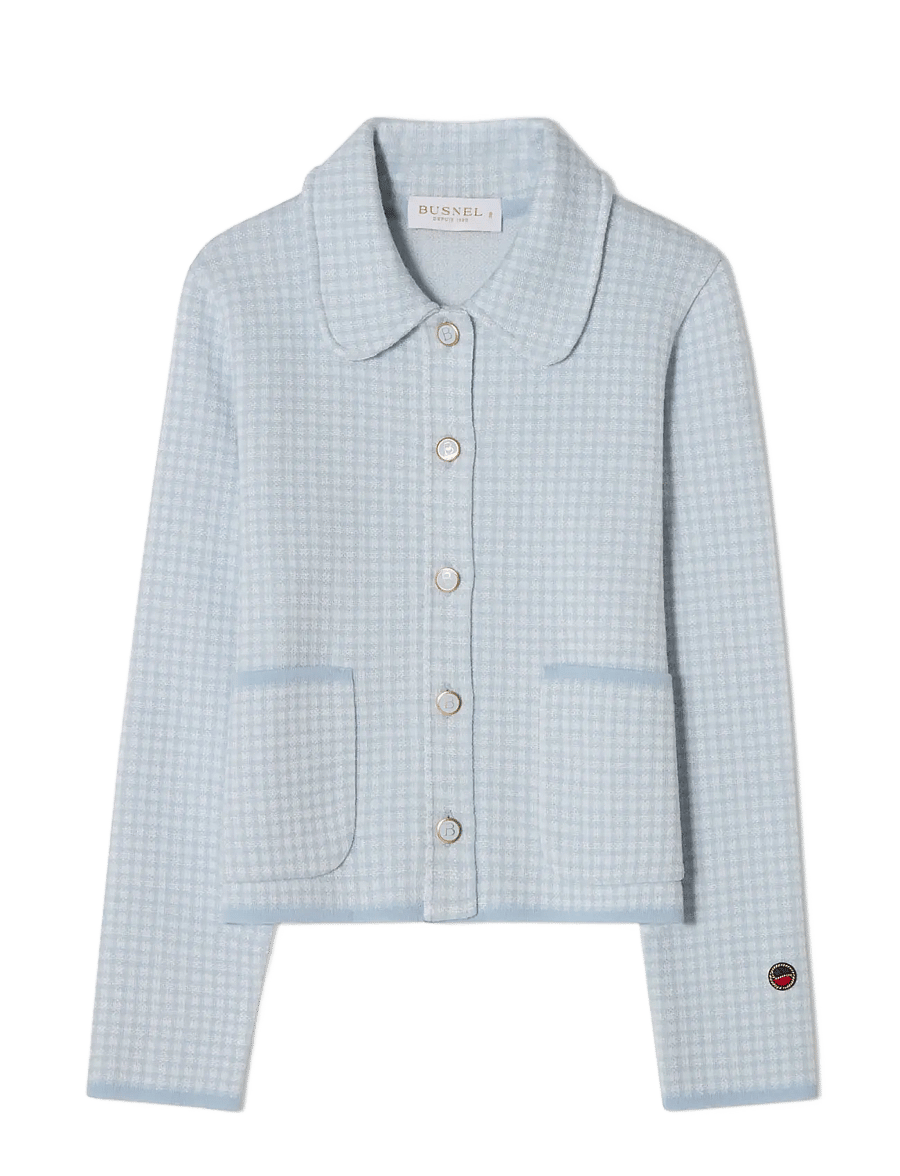 BUSNEL - Maxinelle Jacket Ecru - frühlingsjacken - pepita ice blue - 1