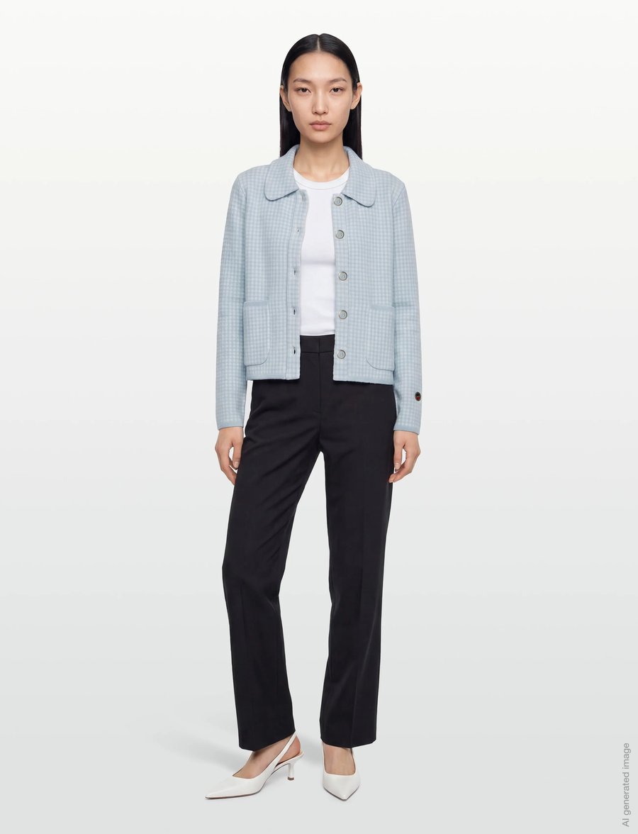 BUSNEL - Maxinelle Jacket Ecru - frühlingsjacken - pepita ice blue - 0