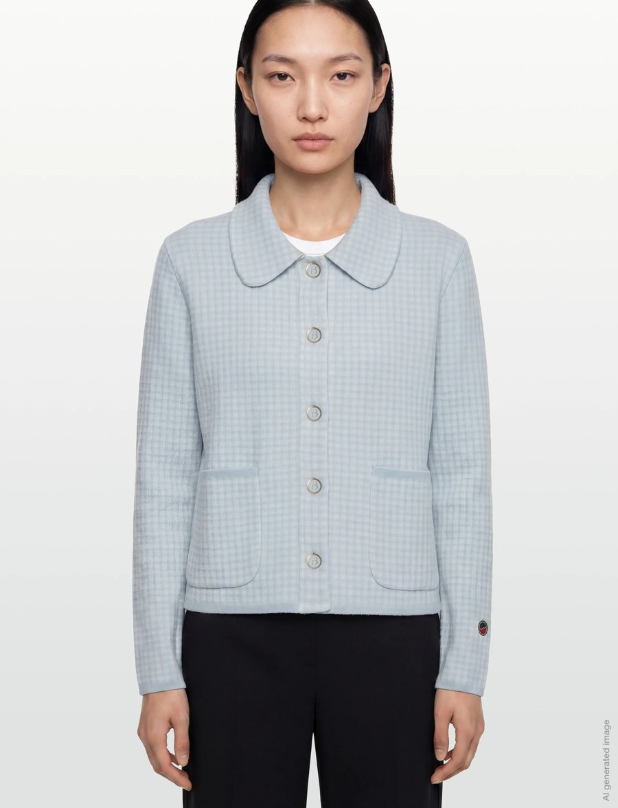 BUSNEL - Maxinelle Jacket Ecru - frühlingsjacken - pepita ice blue - 3