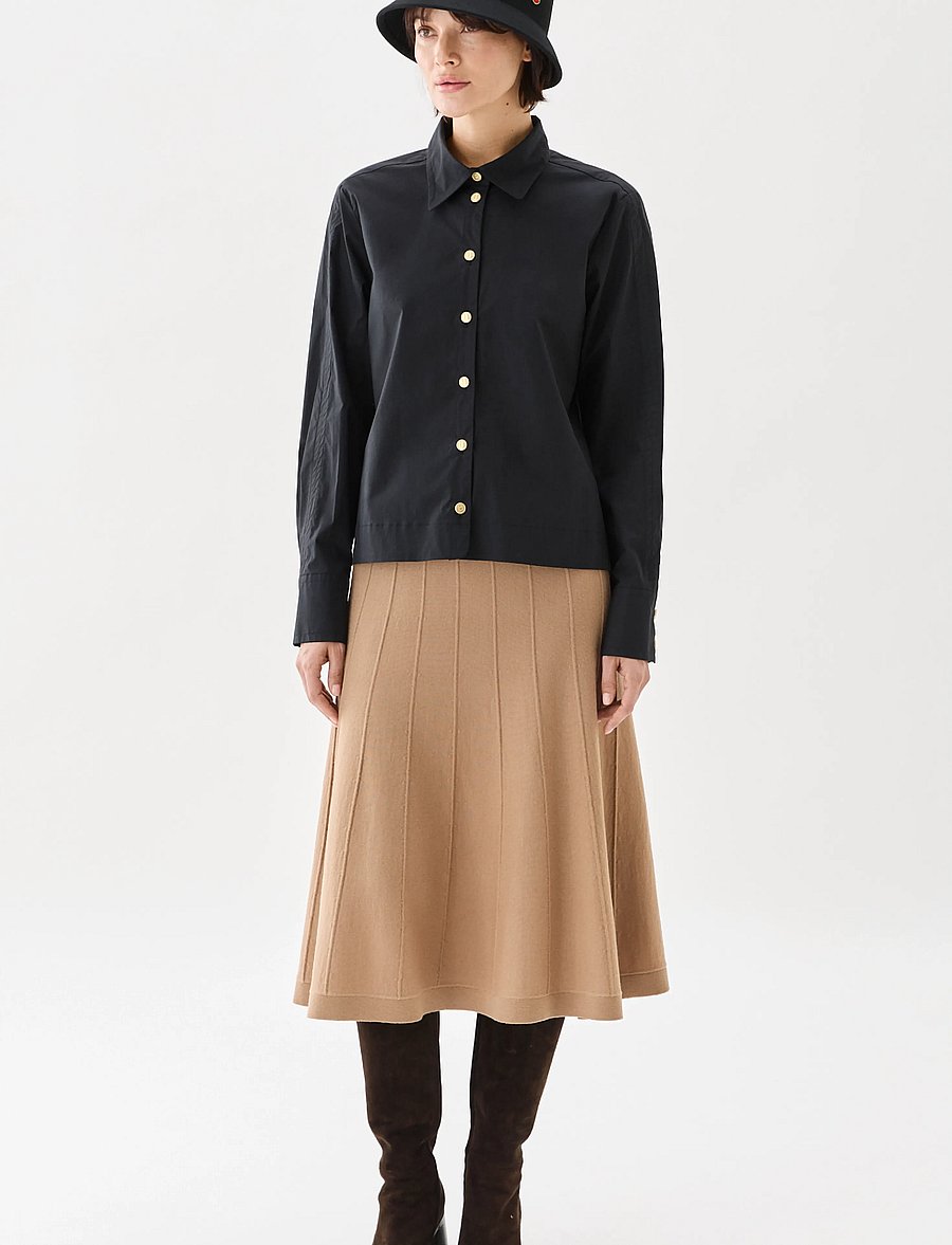 BUSNEL - NOOMI shirt - pikkade varrukatega särgid - black - 0