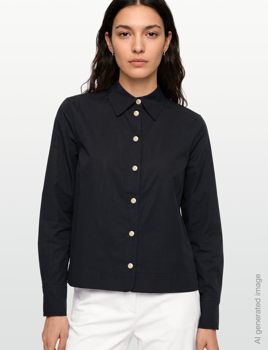BUSNEL - NOOMI shirt - pikkade varrukatega särgid - black - 3