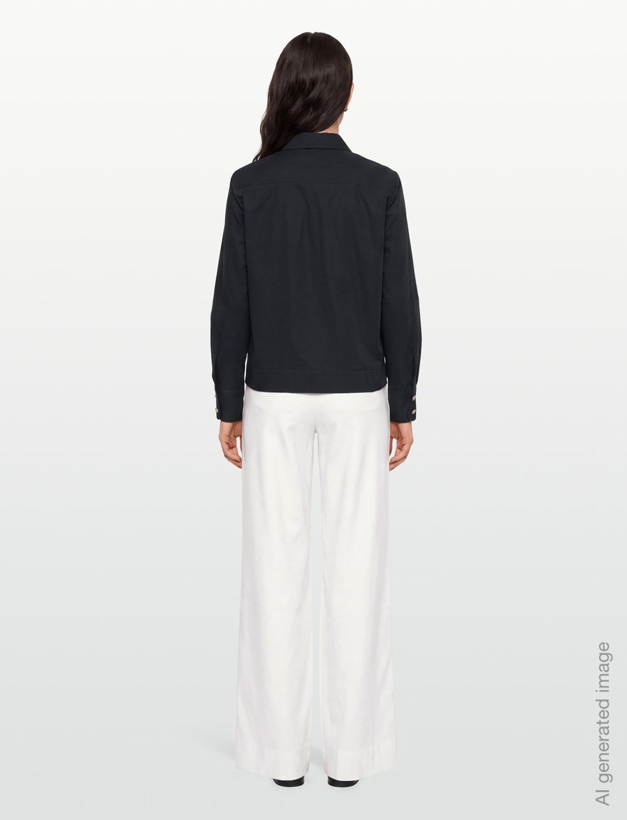 BUSNEL - NOOMI shirt - pikkade varrukatega särgid - black - 4