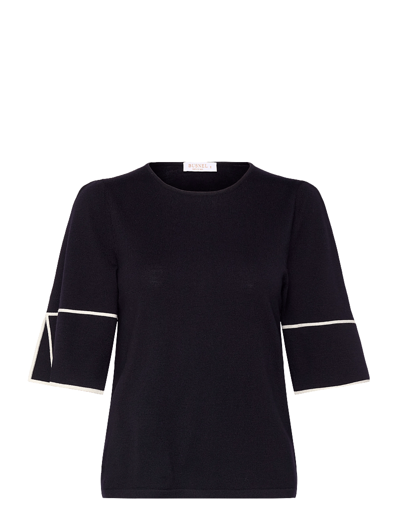 BUSNEL - MALIA top - sweaters - marine/ecru - 0