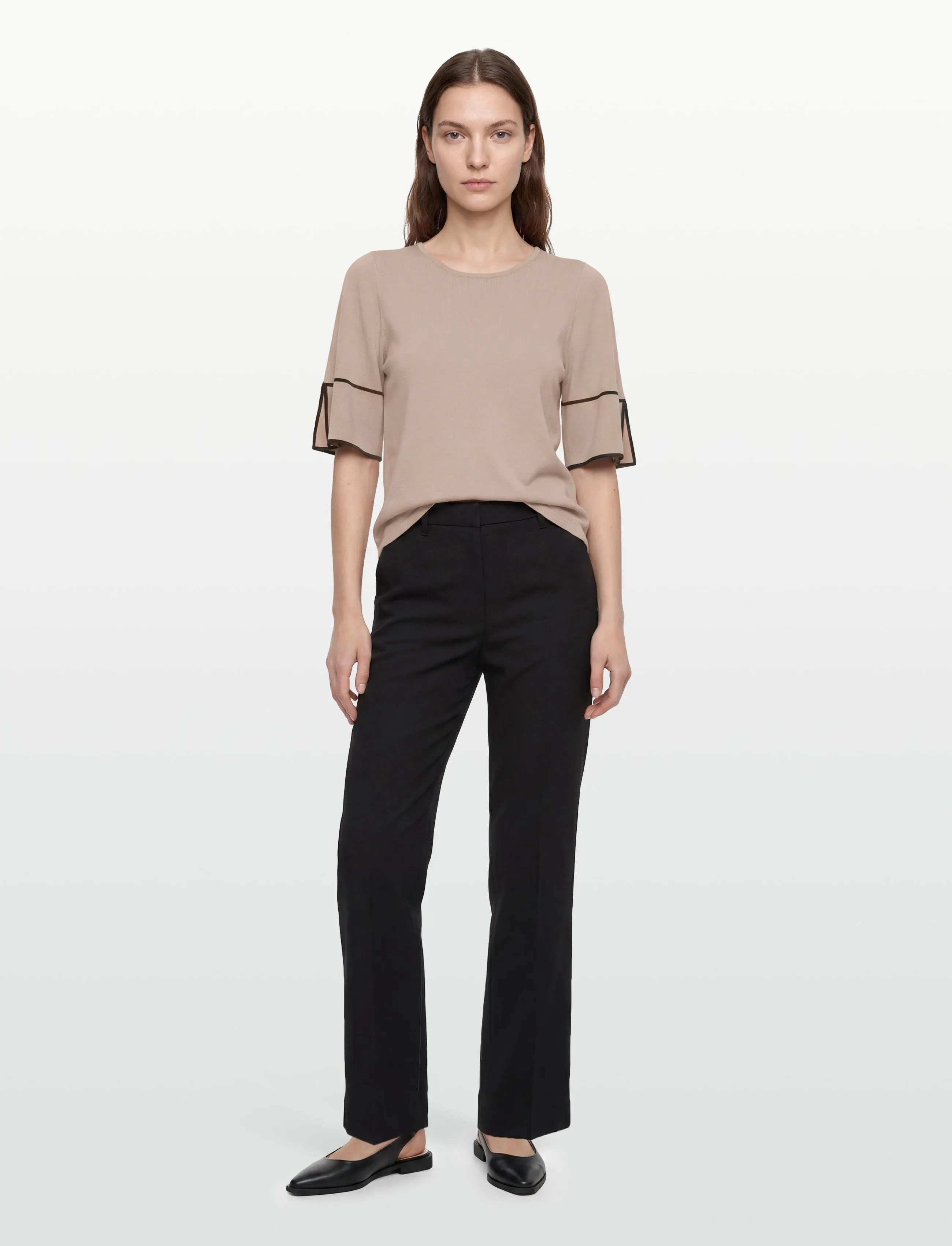 BUSNEL Malia Top, 38, Beige, T-Shirts & Toppe > Kortærmede, Dame