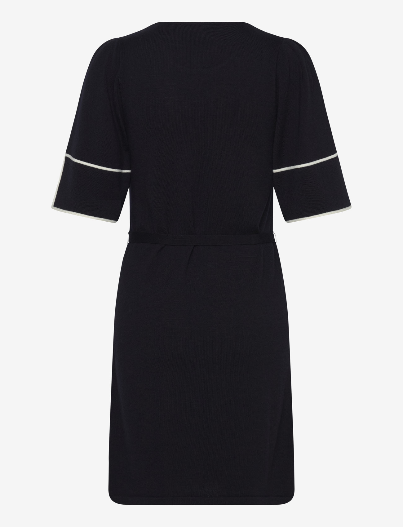 BUSNEL - MATHEA dress - midi dresses - marine / ecru - 1