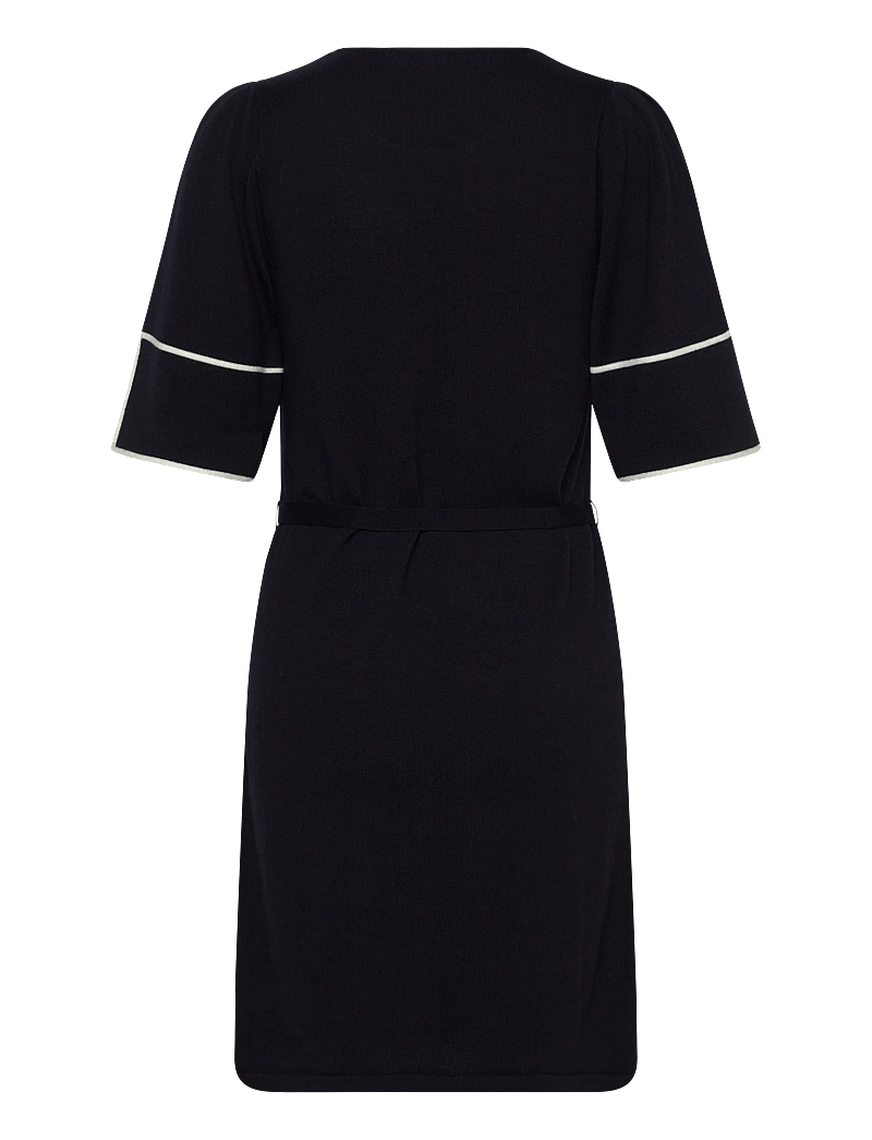 BUSNEL - MATHEA dress - midi dresses - marine / ecru - 1