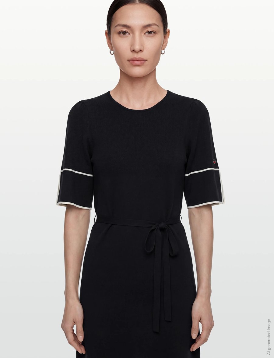 BUSNEL - MATHEA dress - midi jurken - marine / ecru - 3