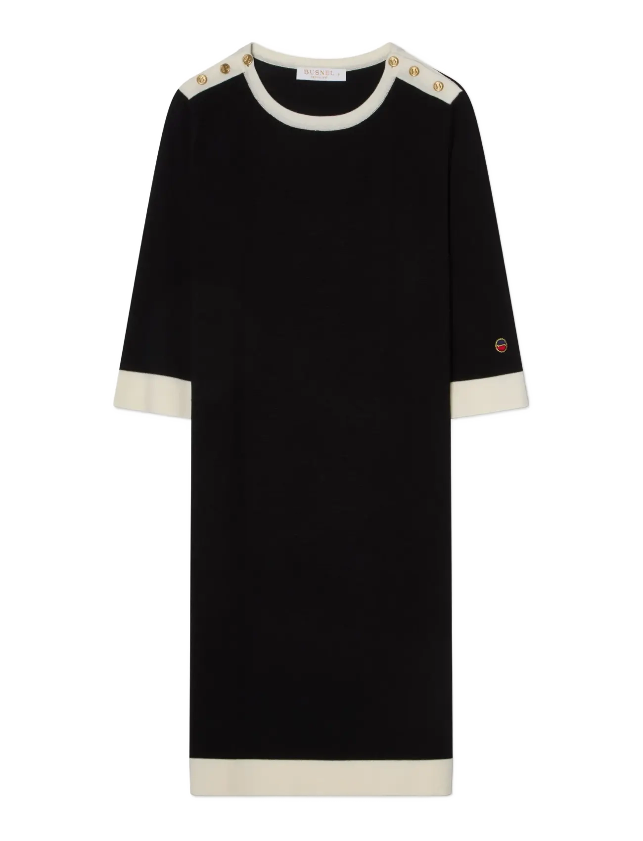 BUSNEL NOUR dress - Tøj - BLACK/ECRU / black